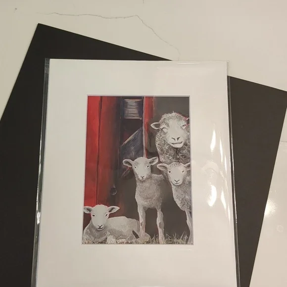 🎨Matted Art Print of Acrylic Painting - Picture 3 of 3